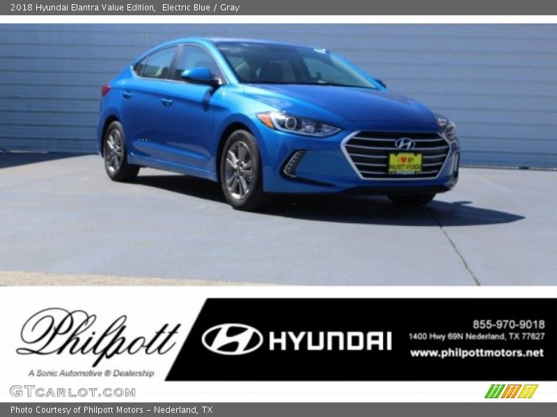 Electric Blue / Gray 2018 Hyundai Elantra Value Edition