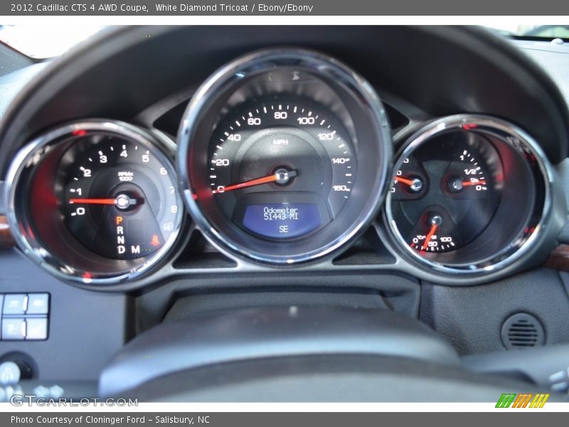 White Diamond Tricoat / Ebony/Ebony 2012 Cadillac CTS 4 AWD Coupe