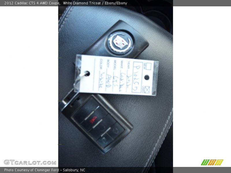 White Diamond Tricoat / Ebony/Ebony 2012 Cadillac CTS 4 AWD Coupe