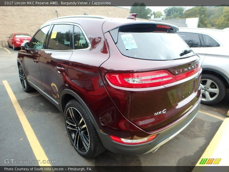 Burgundy Velvet / Cappuccino 2017 Lincoln MKC Reserve AWD