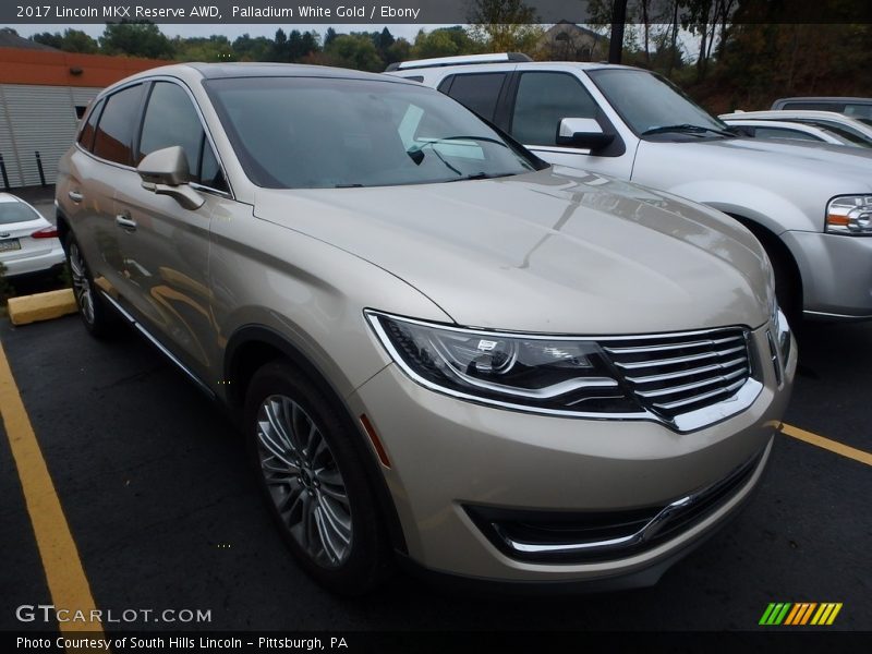 Palladium White Gold / Ebony 2017 Lincoln MKX Reserve AWD