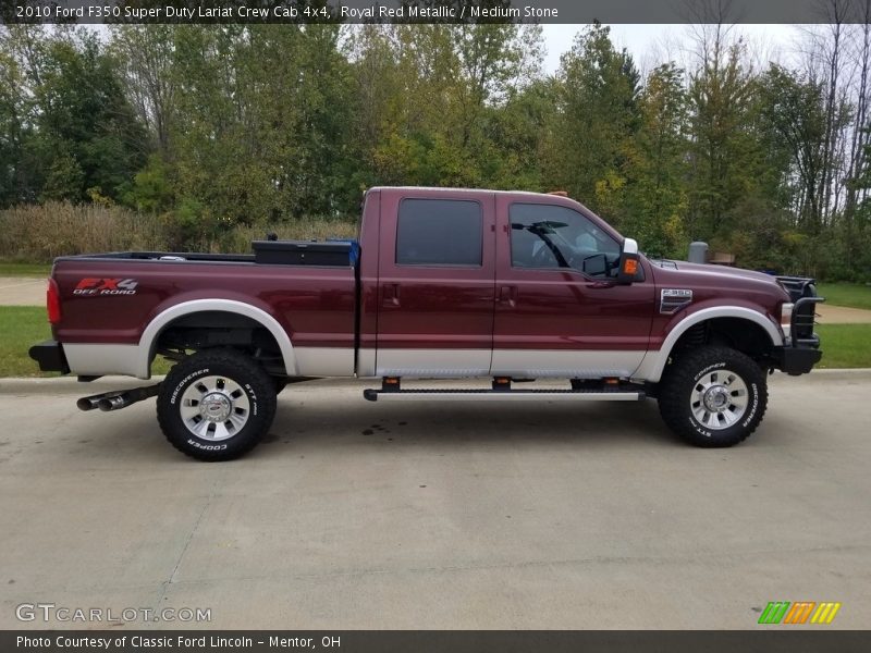 Royal Red Metallic / Medium Stone 2010 Ford F350 Super Duty Lariat Crew Cab 4x4