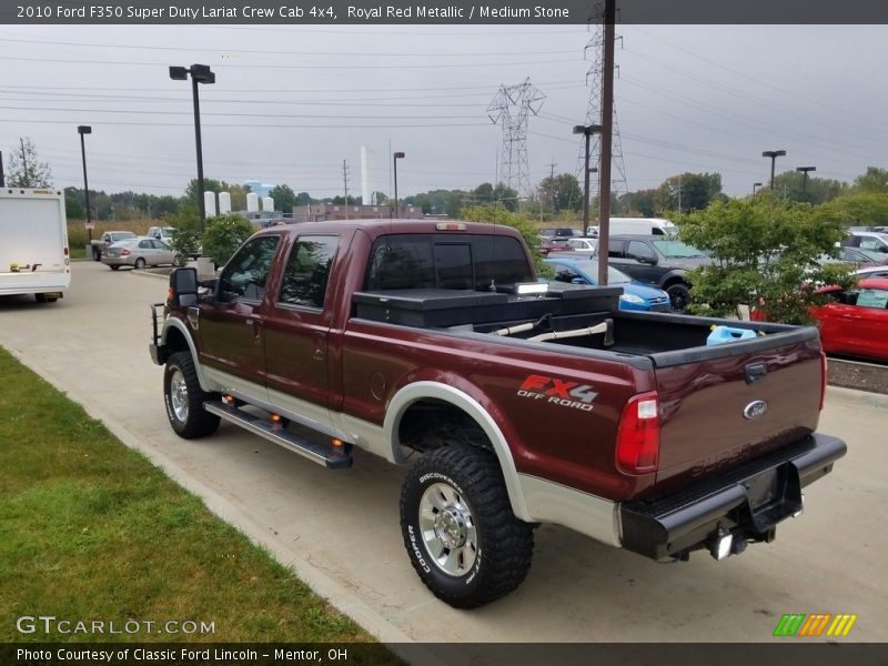 Royal Red Metallic / Medium Stone 2010 Ford F350 Super Duty Lariat Crew Cab 4x4
