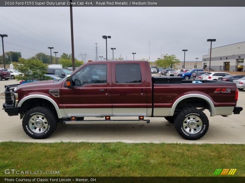 Royal Red Metallic / Medium Stone 2010 Ford F350 Super Duty Lariat Crew Cab 4x4