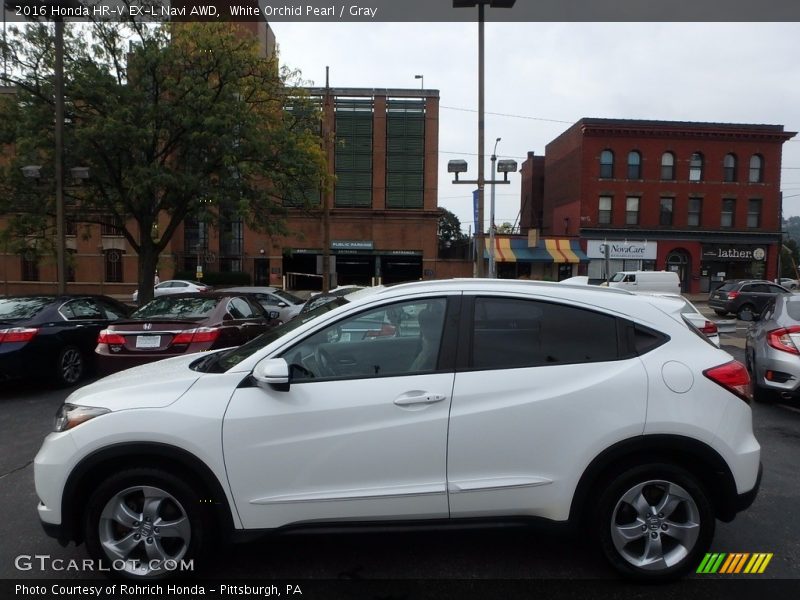 White Orchid Pearl / Gray 2016 Honda HR-V EX-L Navi AWD