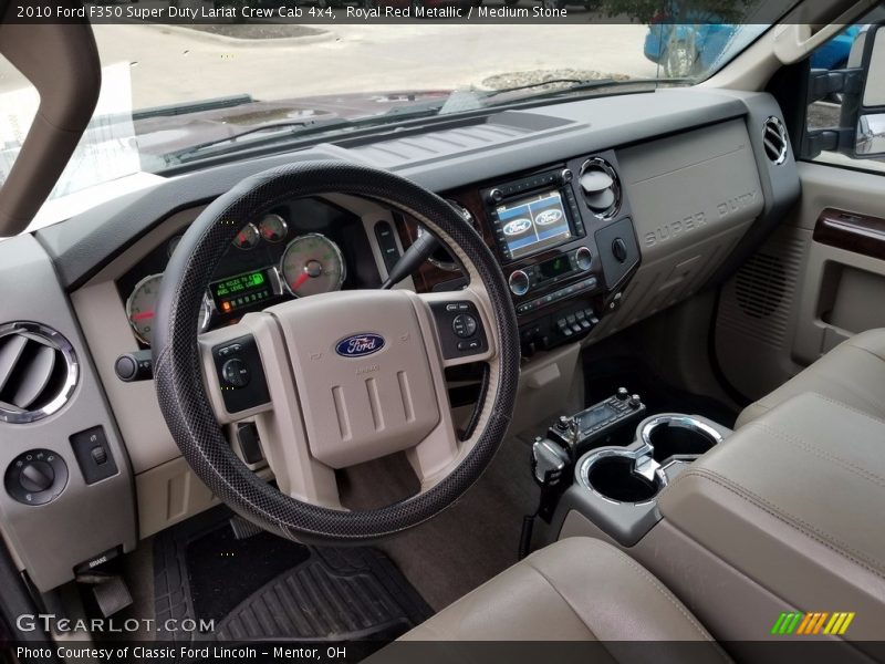 Royal Red Metallic / Medium Stone 2010 Ford F350 Super Duty Lariat Crew Cab 4x4