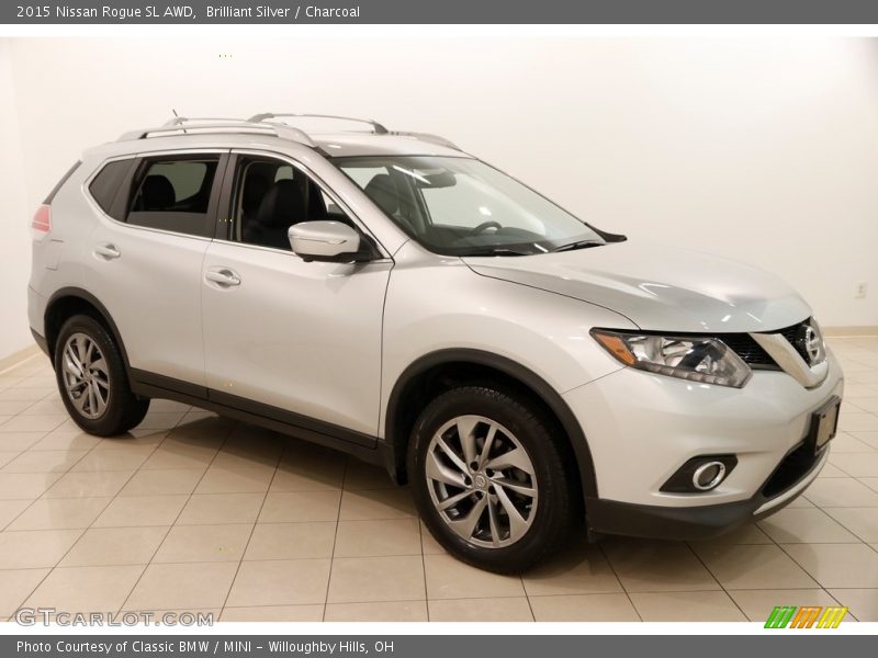 Brilliant Silver / Charcoal 2015 Nissan Rogue SL AWD