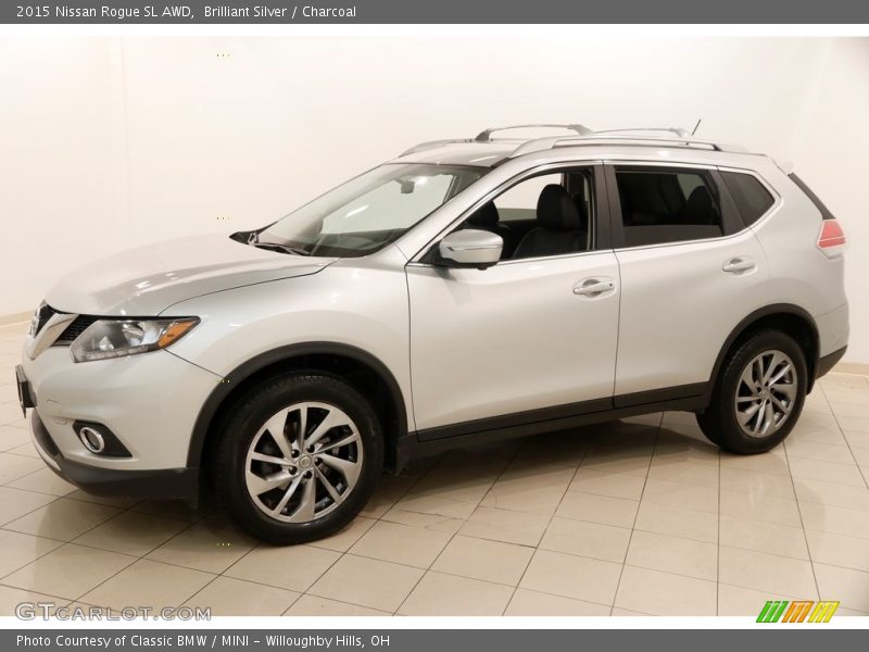 Brilliant Silver / Charcoal 2015 Nissan Rogue SL AWD