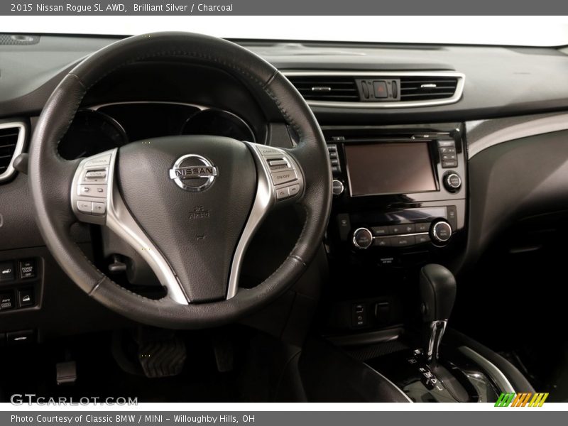 Brilliant Silver / Charcoal 2015 Nissan Rogue SL AWD