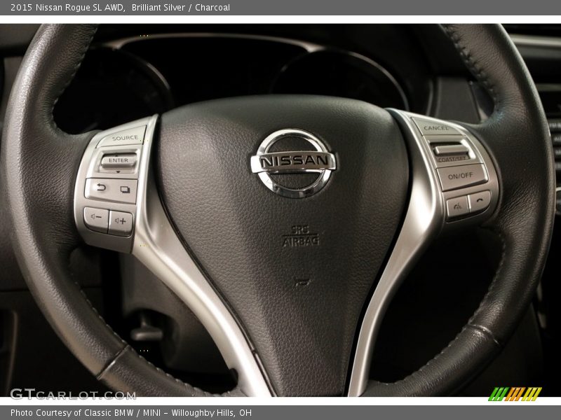 Brilliant Silver / Charcoal 2015 Nissan Rogue SL AWD