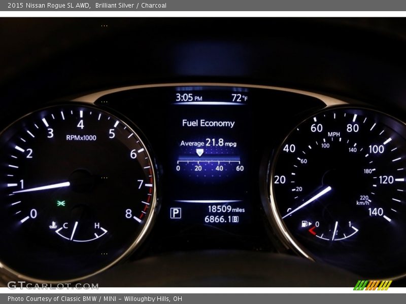 Brilliant Silver / Charcoal 2015 Nissan Rogue SL AWD