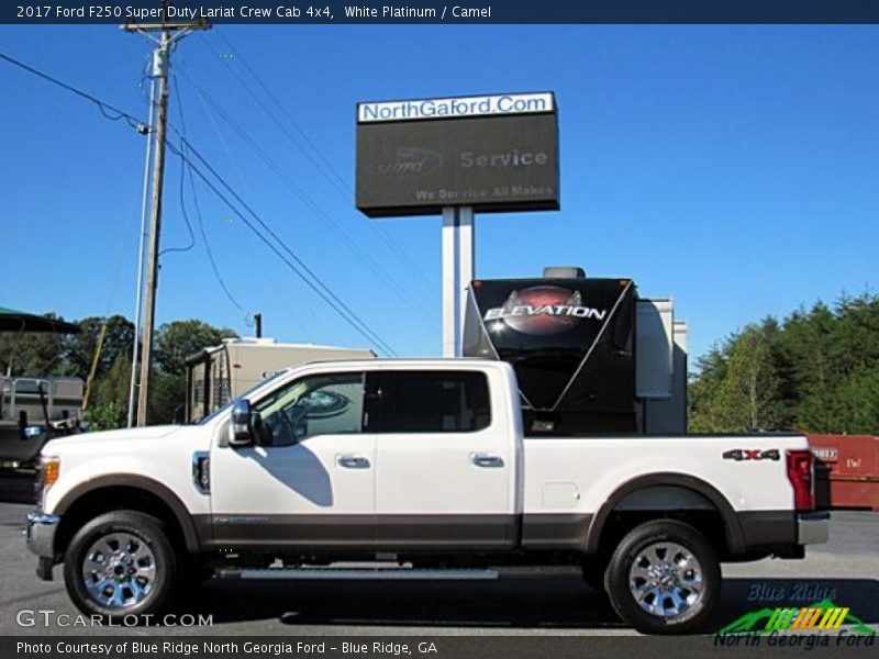 White Platinum / Camel 2017 Ford F250 Super Duty Lariat Crew Cab 4x4