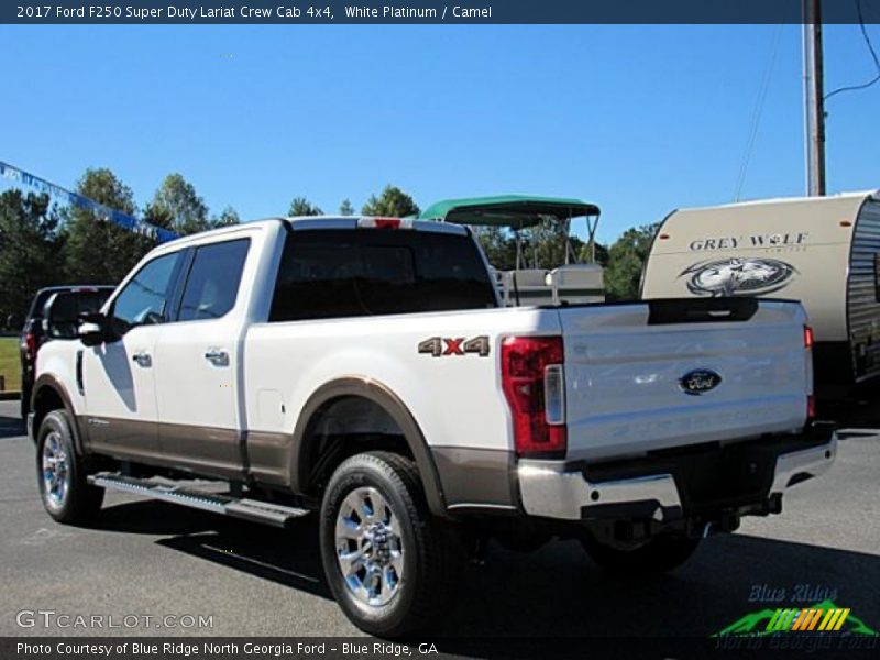 White Platinum / Camel 2017 Ford F250 Super Duty Lariat Crew Cab 4x4