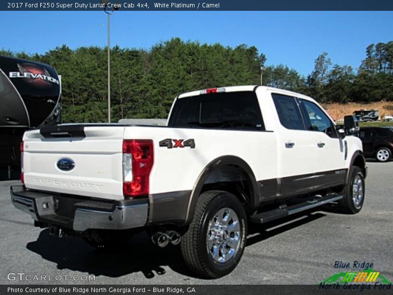 White Platinum / Camel 2017 Ford F250 Super Duty Lariat Crew Cab 4x4