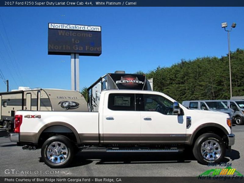 White Platinum / Camel 2017 Ford F250 Super Duty Lariat Crew Cab 4x4
