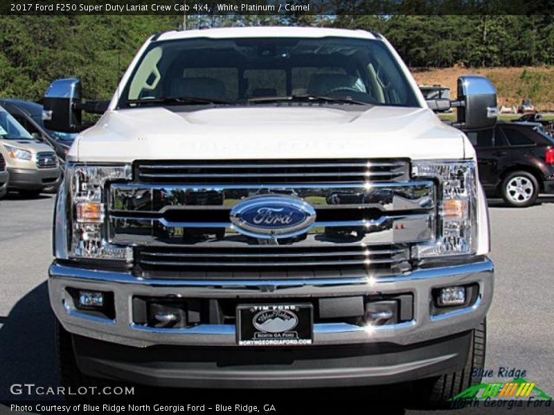 White Platinum / Camel 2017 Ford F250 Super Duty Lariat Crew Cab 4x4