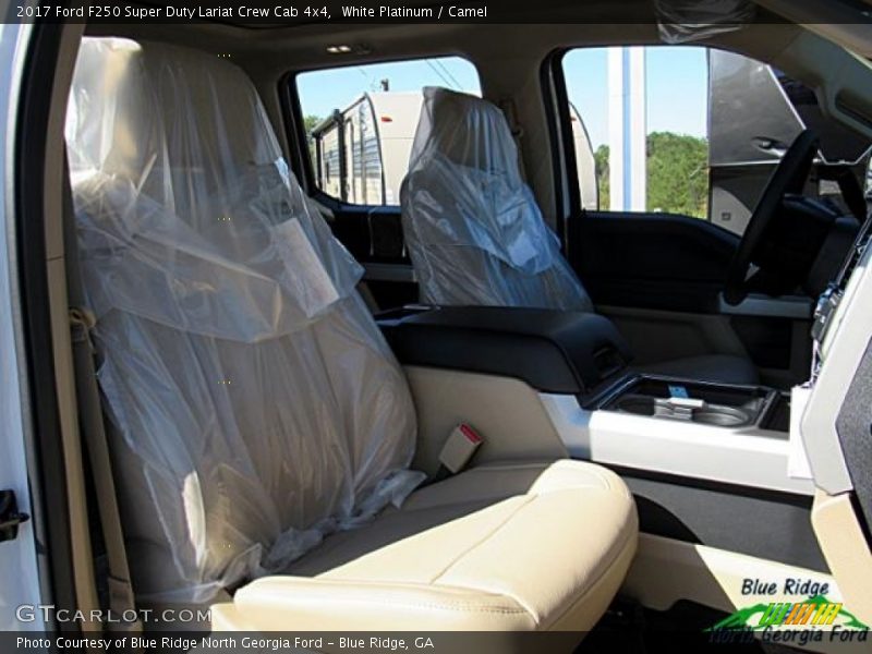 White Platinum / Camel 2017 Ford F250 Super Duty Lariat Crew Cab 4x4