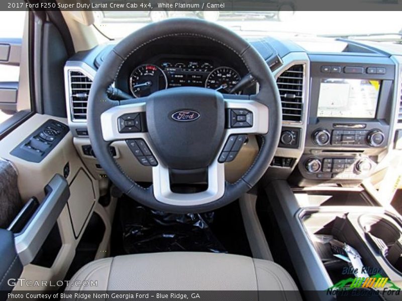 White Platinum / Camel 2017 Ford F250 Super Duty Lariat Crew Cab 4x4