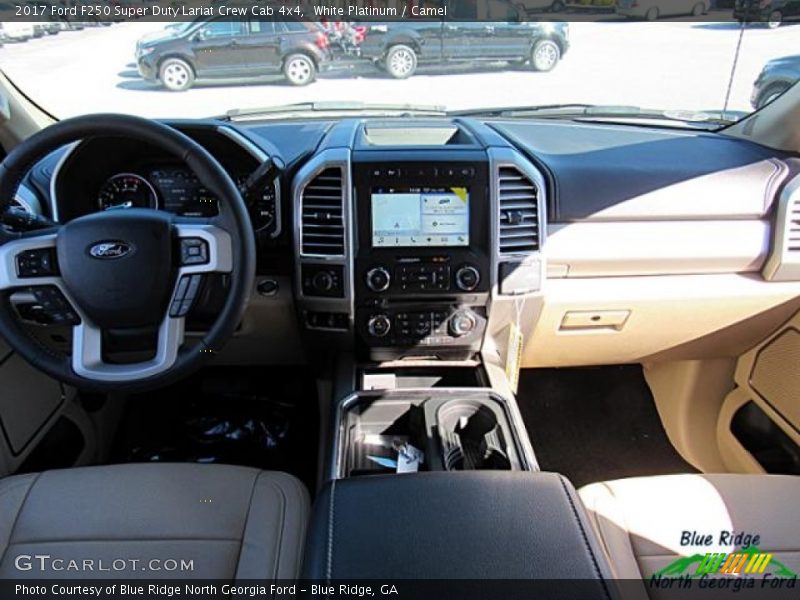 White Platinum / Camel 2017 Ford F250 Super Duty Lariat Crew Cab 4x4