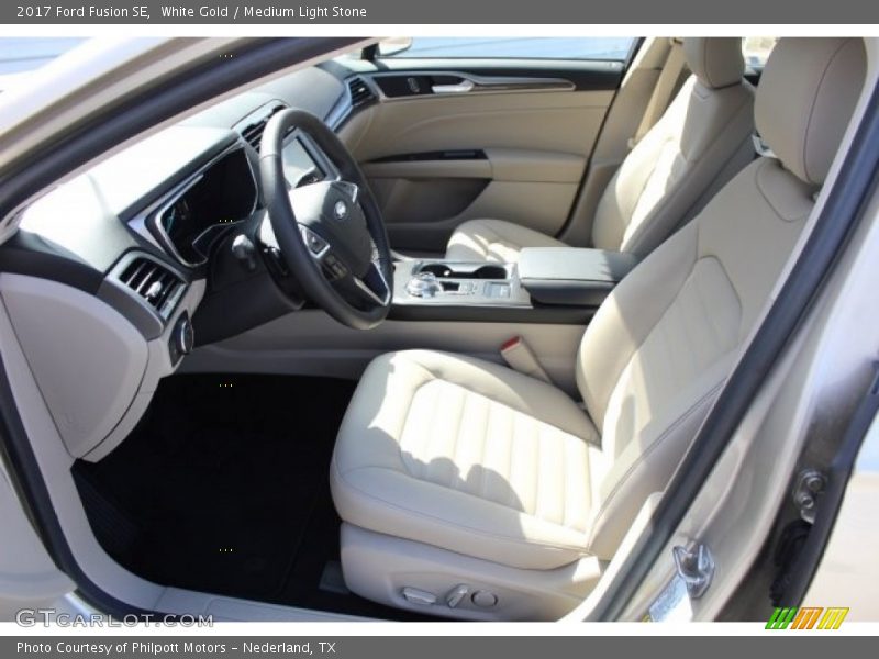 White Gold / Medium Light Stone 2017 Ford Fusion SE