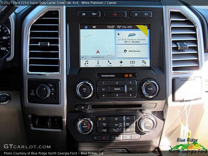 White Platinum / Camel 2017 Ford F250 Super Duty Lariat Crew Cab 4x4