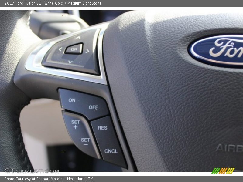 White Gold / Medium Light Stone 2017 Ford Fusion SE