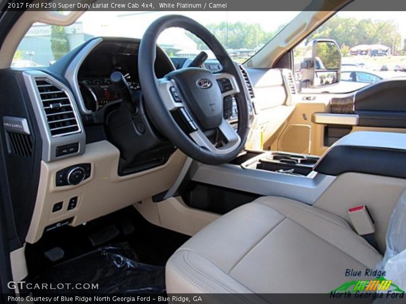 White Platinum / Camel 2017 Ford F250 Super Duty Lariat Crew Cab 4x4