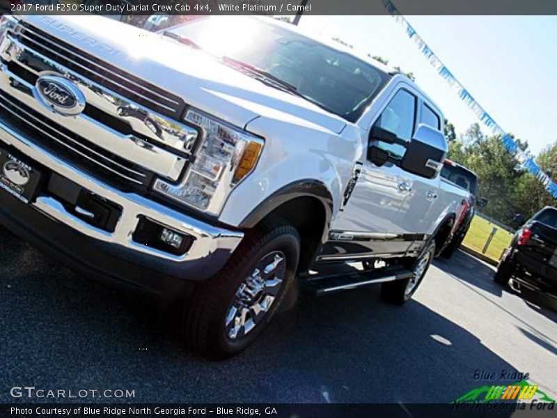 White Platinum / Camel 2017 Ford F250 Super Duty Lariat Crew Cab 4x4