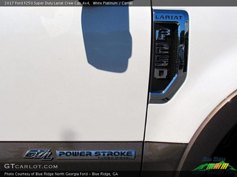 White Platinum / Camel 2017 Ford F250 Super Duty Lariat Crew Cab 4x4