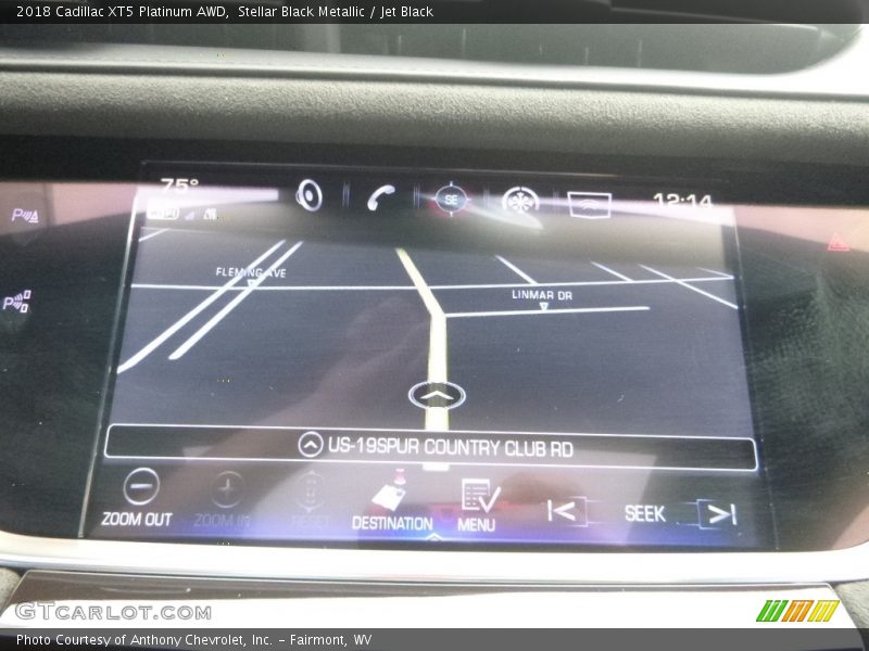 Stellar Black Metallic / Jet Black 2018 Cadillac XT5 Platinum AWD