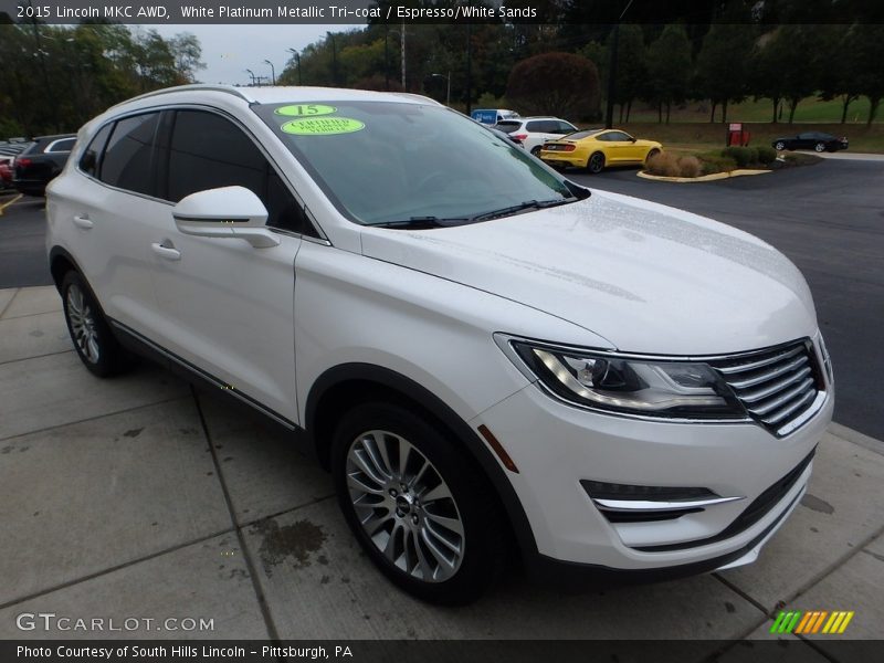 White Platinum Metallic Tri-coat / Espresso/White Sands 2015 Lincoln MKC AWD