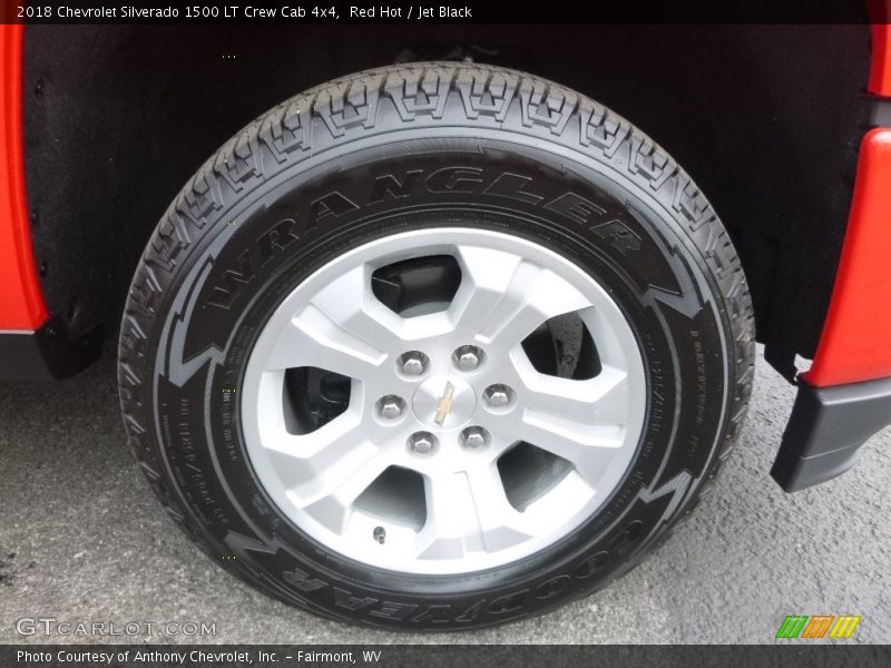 Red Hot / Jet Black 2018 Chevrolet Silverado 1500 LT Crew Cab 4x4