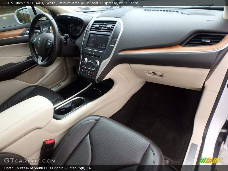 White Platinum Metallic Tri-coat / Espresso/White Sands 2015 Lincoln MKC AWD