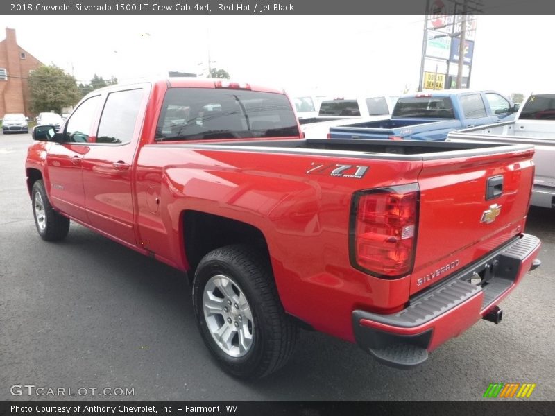 Red Hot / Jet Black 2018 Chevrolet Silverado 1500 LT Crew Cab 4x4