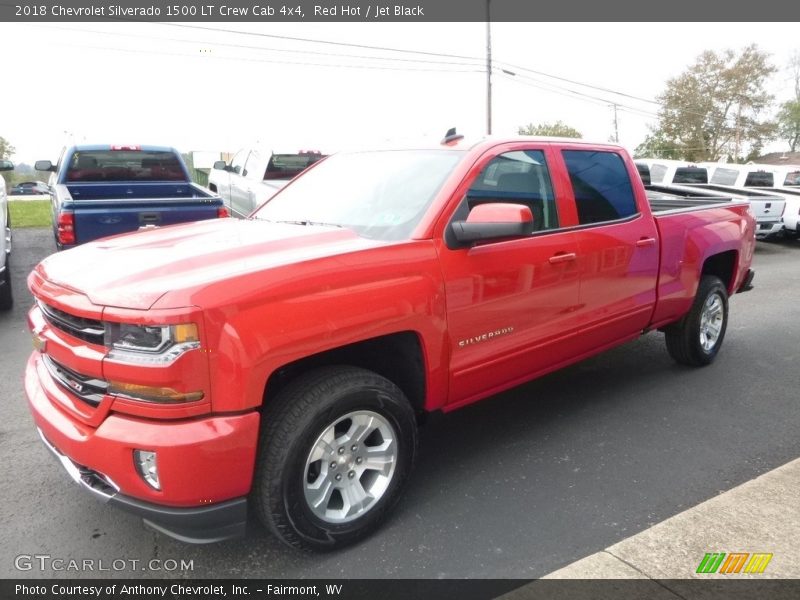 Red Hot / Jet Black 2018 Chevrolet Silverado 1500 LT Crew Cab 4x4