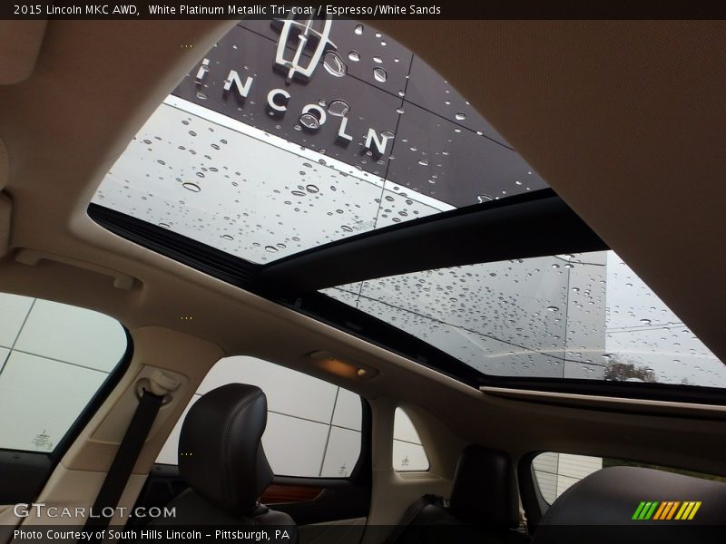 White Platinum Metallic Tri-coat / Espresso/White Sands 2015 Lincoln MKC AWD