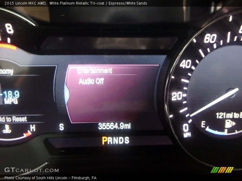 White Platinum Metallic Tri-coat / Espresso/White Sands 2015 Lincoln MKC AWD