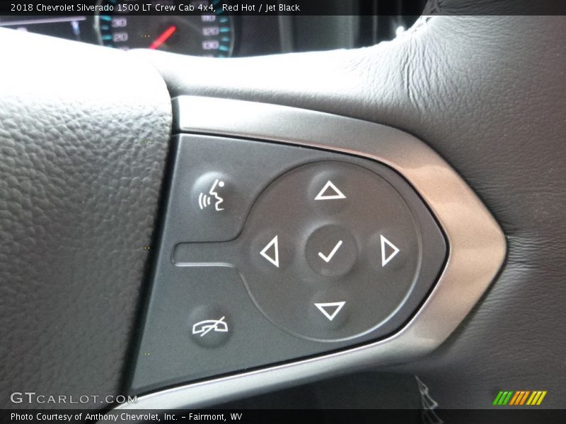 Red Hot / Jet Black 2018 Chevrolet Silverado 1500 LT Crew Cab 4x4