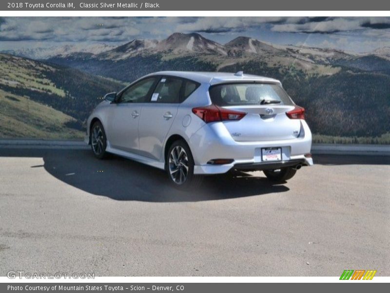 Classic Silver Metallic / Black 2018 Toyota Corolla iM