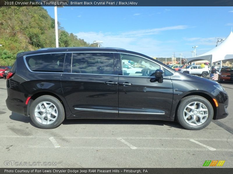Brilliant Black Crystal Pearl / Black/Alloy 2018 Chrysler Pacifica Touring L Plus