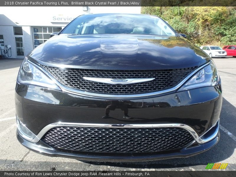 Brilliant Black Crystal Pearl / Black/Alloy 2018 Chrysler Pacifica Touring L Plus