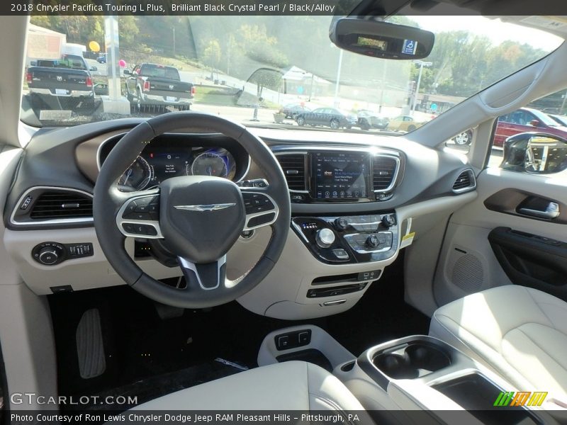 Brilliant Black Crystal Pearl / Black/Alloy 2018 Chrysler Pacifica Touring L Plus