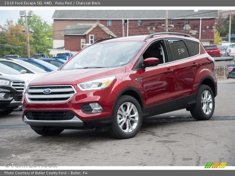 Ruby Red / Charcoal Black 2018 Ford Escape SEL 4WD