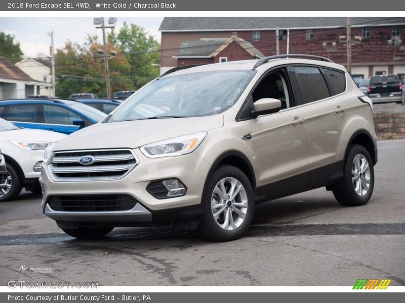 White Gold / Charcoal Black 2018 Ford Escape SEL 4WD