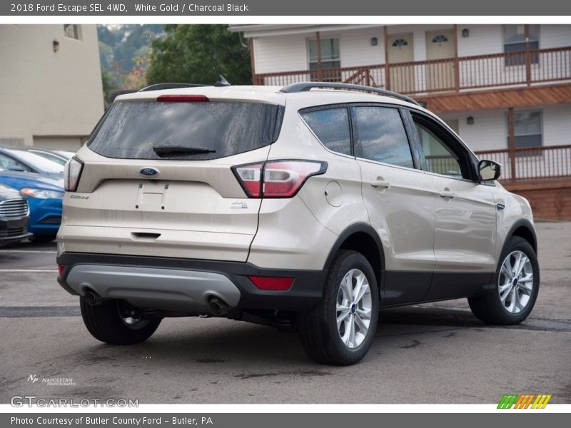 White Gold / Charcoal Black 2018 Ford Escape SEL 4WD