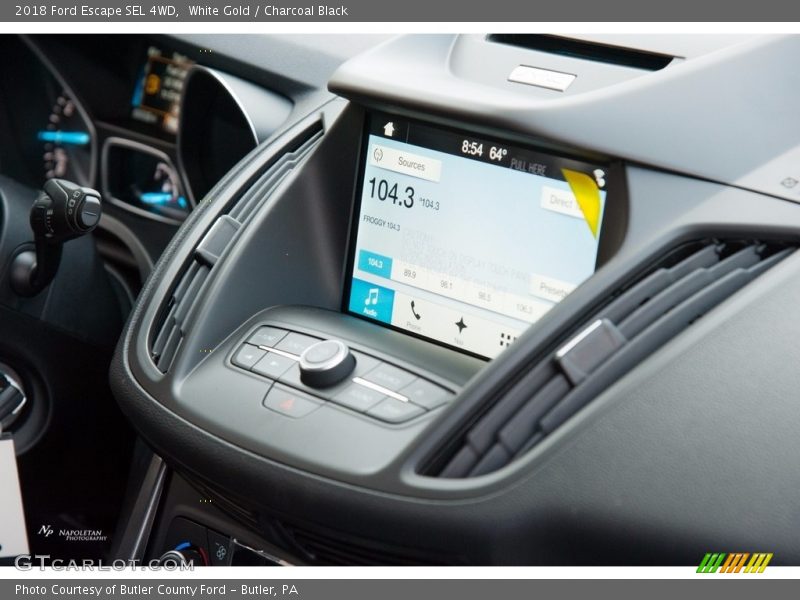 White Gold / Charcoal Black 2018 Ford Escape SEL 4WD