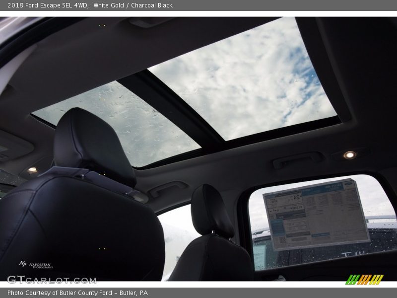 White Gold / Charcoal Black 2018 Ford Escape SEL 4WD