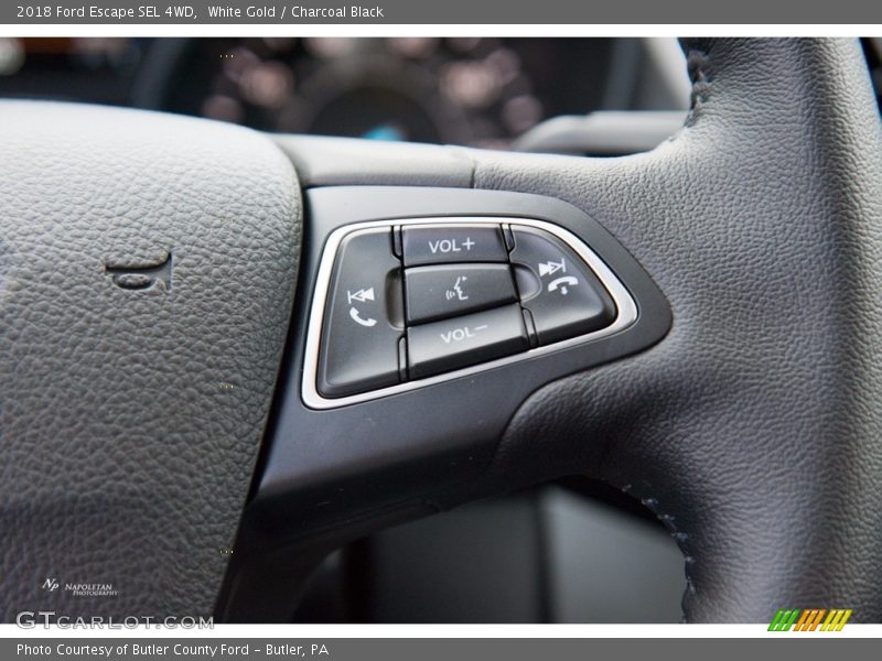 White Gold / Charcoal Black 2018 Ford Escape SEL 4WD