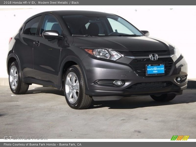 Modern Steel Metallic / Black 2018 Honda HR-V EX
