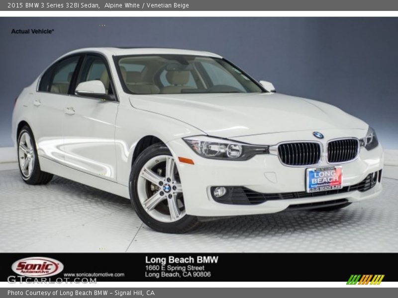 Alpine White / Venetian Beige 2015 BMW 3 Series 328i Sedan